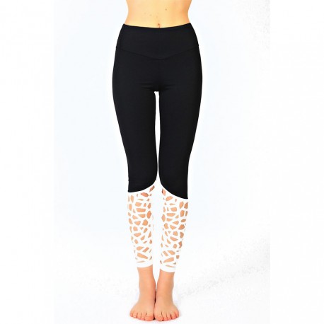 Sara Anversa Leggings Donna Train Bianco