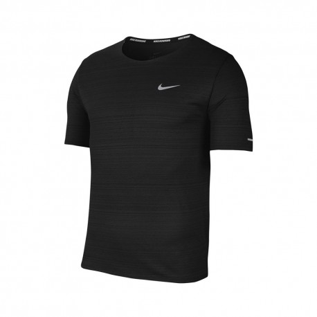 Nike Maglia Running Miler Nero Reflective Argento Uomo