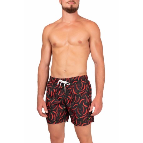 Effek Costume Boxer Fantasia Peperoncino Nero Uomo