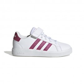 ADIDAS Grand Court 2.0 El K Ps Bianco Fucsia - Sneakers Bambina