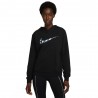 Nike Felpa Palestra Logo Swoosh Aop Nero Donna