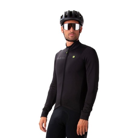 Ale' Solid Fondo Nero - Maglia Ciclismo Uomo