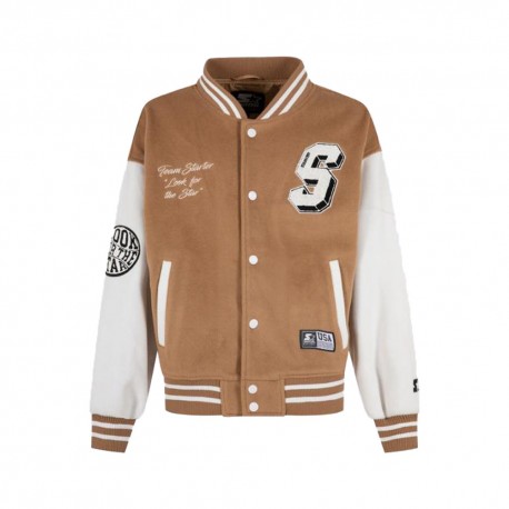 Starter Giacca Varsity Beige Uomo