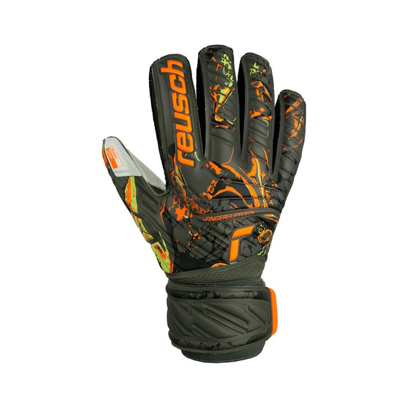 Reusch Guanti Calcio Attrakt Grip Finger Support Verde Arancio Uomo -  Acquista online su Sportland