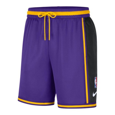 Nike Pantaloncini Basket Nba Lakers Pregm Viola Giallo Uomo