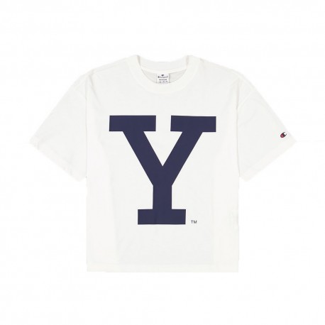 Champion Cropped T-Shirt Bianco Donna