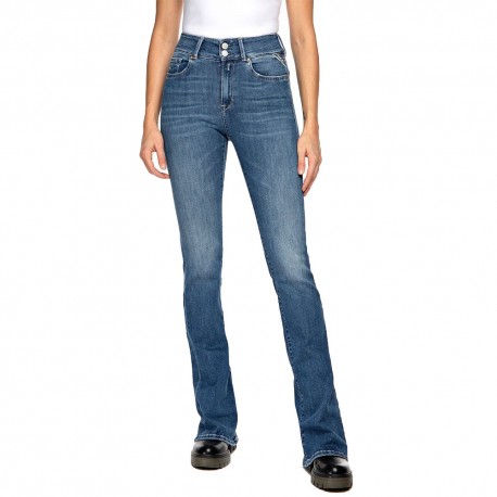 Replay Jeans Zampa New Luz Flare Blu Donna