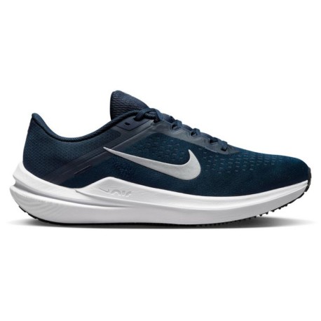 Nike Air Winflo 10 College Navy Metallic Argento - Scarpe Running Uomo