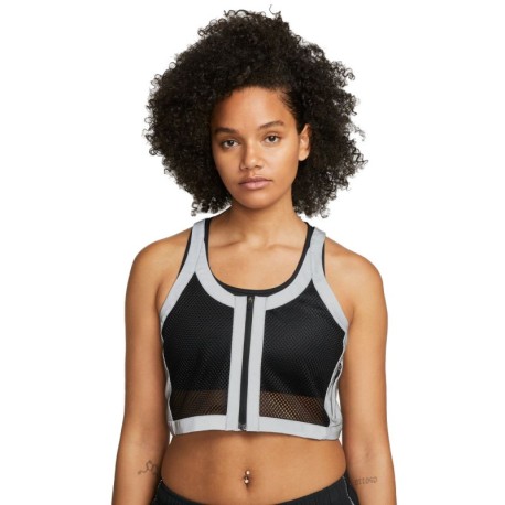 Nike Crop Top Running Dvs Reflective Nero Donna