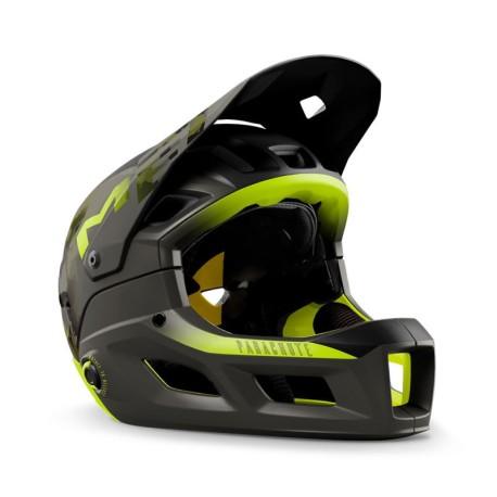 Met Casco Bici Parachute MCR Mips Camo Verde Lime Uomo