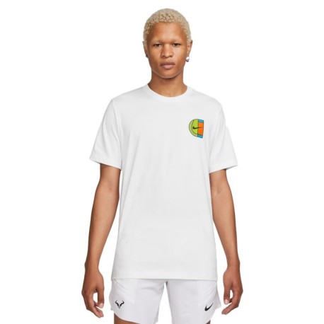 Nike Maglia Tennis Mezza Manica Court Open Cotton Bianco Uomo Acquista online su Sportland