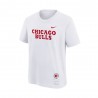 Nike T-Shirt Basket Nba Essent Bp Bulls Bianco Rosso Bambino