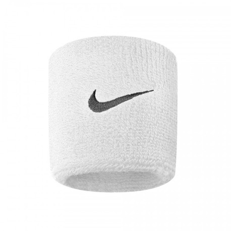 Nike Polsini Tennis Tergisudore Swoosh Bianco Nero Uomo