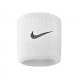 Nike Polsini Tennis Tergisudore Swoosh Bianco Nero Uomo