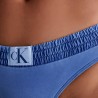 Calvin Klein Costume Slip Delavato Logo Parlato Blu Donna