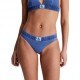 Calvin Klein Costume Slip Delavato Logo Parlato Blu Donna