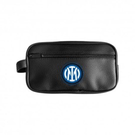 Imma Pochette Inter Ecopelle Martellata Nero Azzurro Uomo