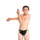 Arena Costume Intero Piscina Slip Thrice Nero Lime Bambino