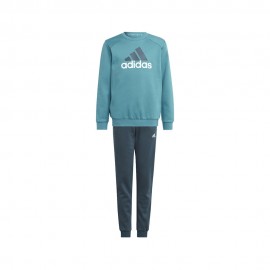 ADIDAS Completo Tuta Bambino Logo Senza Cappuccio Ottanio Nero Bambino