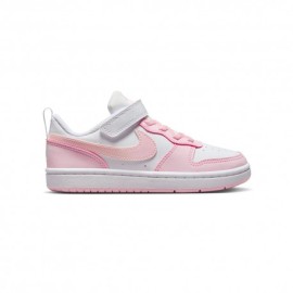 Nike Court Borough Low Recraft Ps Bianco Rosa - Scarpe Ginnastica Bambina