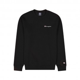 Champion Felpa Girocollo Logo Piccolo Nero Uomo