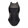 Arena Costume Intero Piscina Mesh Panel Nero Donna