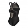 Arena Costume Intero Piscina Mesh Panel Nero Donna