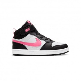 Nike Court Borought Mid 2 Ps Bianco Rosa - Sneakers Bambina