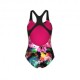 Arena Costume Intero Piscina Roseland Nero Multi Donna