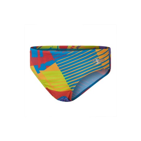 Speedo Costume Slip Allover Digital Rally Car 6,5Cm Multicolore Bambino