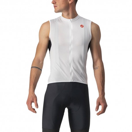 Castelli Maglia Ciclismo Sleeveless Entrata Vi Ivory Light Nero Uomo