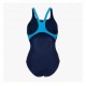 Arena Costume Intero Piscina Con Reggiseno Interno Graphic Blu Navy Azzurro Donna