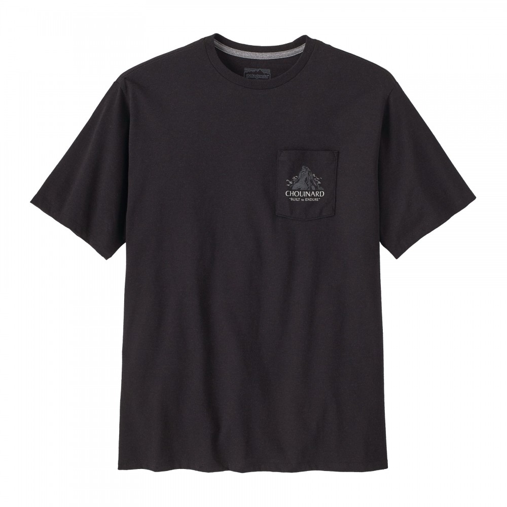 Image of Patagonia T-Shirt Trekking Chouinard Crest Pocket Ink Nero Uomo M