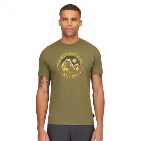 Rab T-Shirt Trekking Stance Alpine Peak Verde Chiaro Uomo