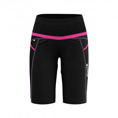 Crazy Pantaloni Corti Trekking Exit Rosa Nero Donna