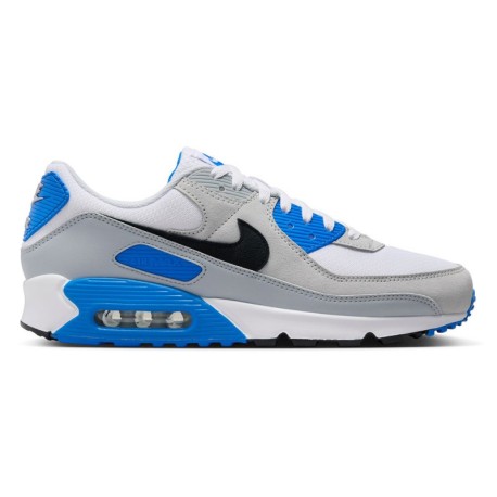 Nike Air Max 90 Mesh Bianco Nero Blu - Sneakers Uomo