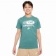 Nike T-Shirt Logo Fantasia Verde Acqua Bambino