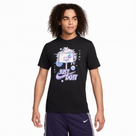 Nike T-Shirt Basket Nero Uomo