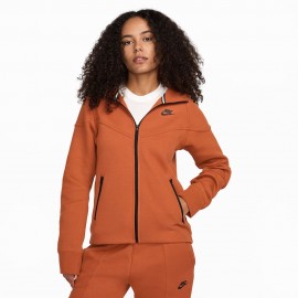 Nike Felpa Con Cerniera Tech Fleece Arancione Donna