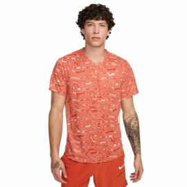 Nike Polo Tennis Court Victory Dri-FIT Rosso Arancione Uomo