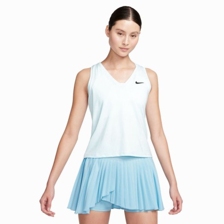 Nike Canotta Tennis Victory Azzurro Donna