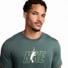 Nike Maglia Tennis Court Scritta Verde Uomo