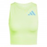 ADIDAS Crop Top Running Rtr Giallo Fluo Donna