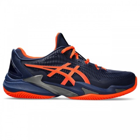 Asics Tennis Court Ff 3 Clay Blu Arancio - Scarpe Da Tennis Uomo