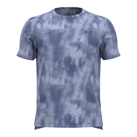 Under Armour Maglia Running Laser Wash Celeste Starlight Uomo