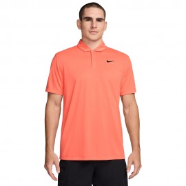 Nike Polo Tennis Dri-Fit Court Arancione Uomo