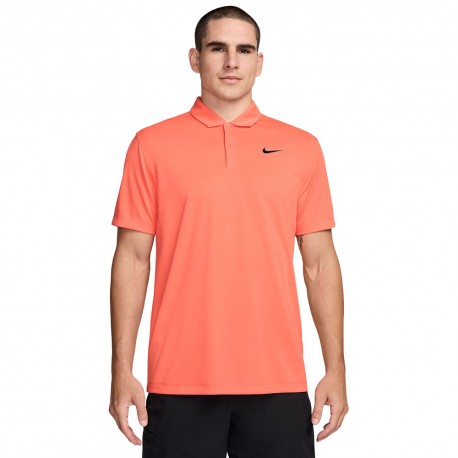 Nike Polo Tennis Dri-Fit Court Arancione Uomo