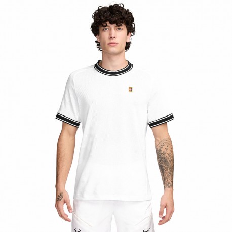 Nike T-Shirt Tennis Court Heritage Bianco Uomo