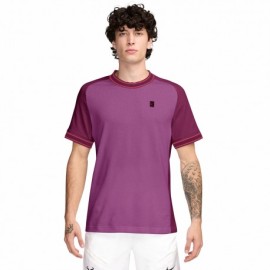 Nike T-Shirt Tennis Court Heritage Fucsia Uomo