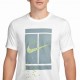 Nike T-Shirt Tennis Logo Court Bianco Uomo